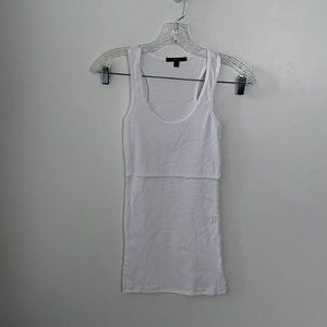 Ambiance Women's Basic White Tank Top Shirt